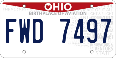 OH license plate FWD7497