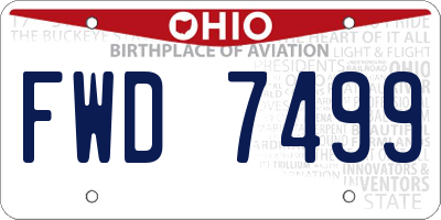 OH license plate FWD7499