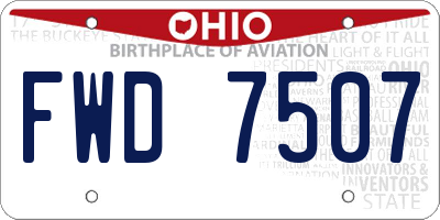 OH license plate FWD7507