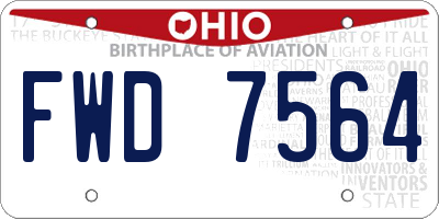 OH license plate FWD7564