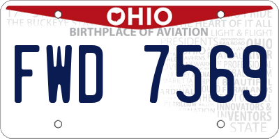 OH license plate FWD7569