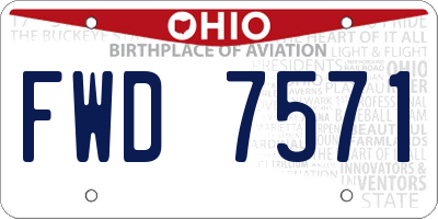 OH license plate FWD7571