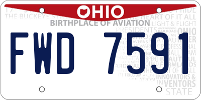 OH license plate FWD7591