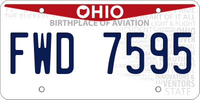OH license plate FWD7595