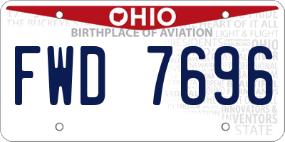 OH license plate FWD7696