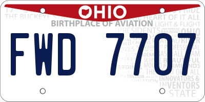 OH license plate FWD7707