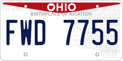 OH license plate FWD7755