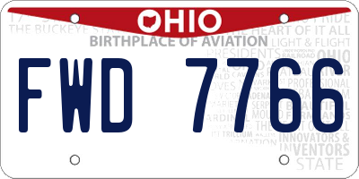 OH license plate FWD7766