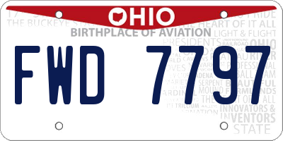OH license plate FWD7797