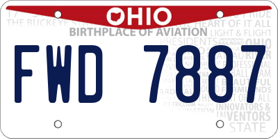 OH license plate FWD7887