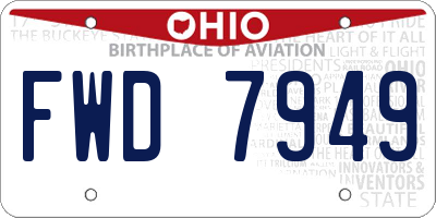 OH license plate FWD7949
