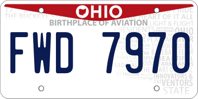 OH license plate FWD7970