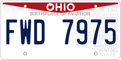 OH license plate FWD7975