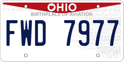OH license plate FWD7977