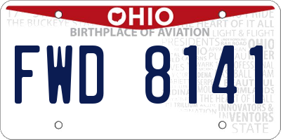OH license plate FWD8141