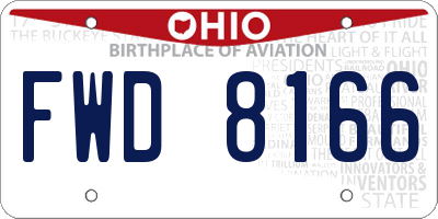 OH license plate FWD8166