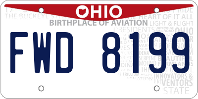 OH license plate FWD8199