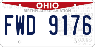 OH license plate FWD9176