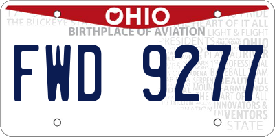 OH license plate FWD9277