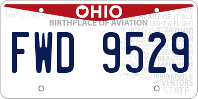 OH license plate FWD9529