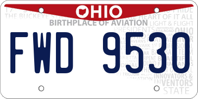 OH license plate FWD9530
