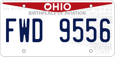 OH license plate FWD9556