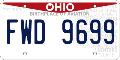 OH license plate FWD9699