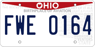 OH license plate FWE0164