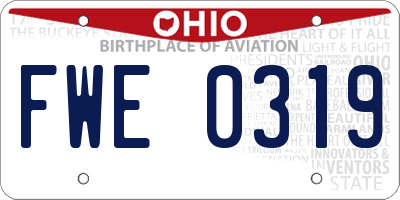 OH license plate FWE0319