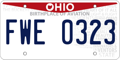 OH license plate FWE0323