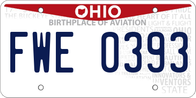 OH license plate FWE0393