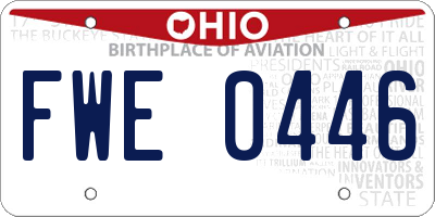 OH license plate FWE0446
