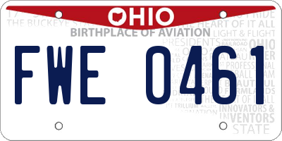 OH license plate FWE0461