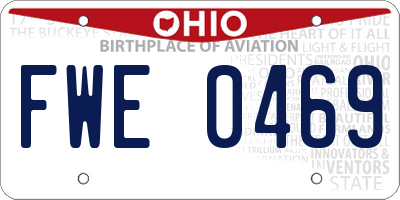 OH license plate FWE0469