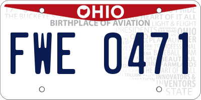 OH license plate FWE0471