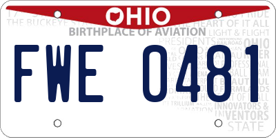 OH license plate FWE0481