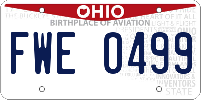 OH license plate FWE0499
