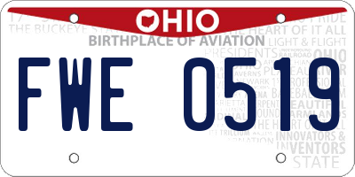 OH license plate FWE0519