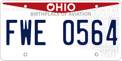 OH license plate FWE0564