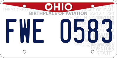 OH license plate FWE0583