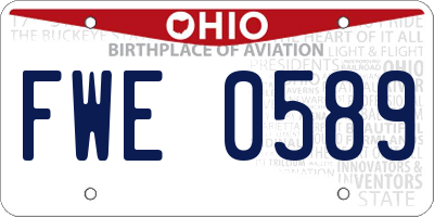 OH license plate FWE0589