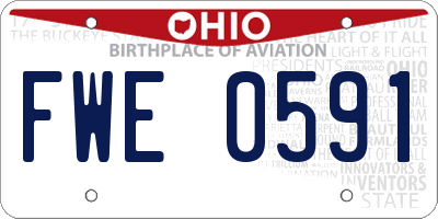 OH license plate FWE0591