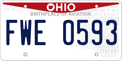 OH license plate FWE0593