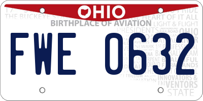 OH license plate FWE0632