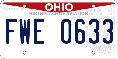 OH license plate FWE0633