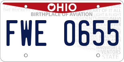 OH license plate FWE0655