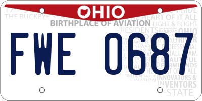 OH license plate FWE0687
