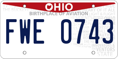 OH license plate FWE0743