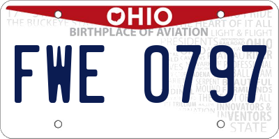 OH license plate FWE0797