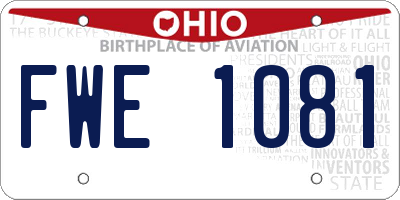 OH license plate FWE1081